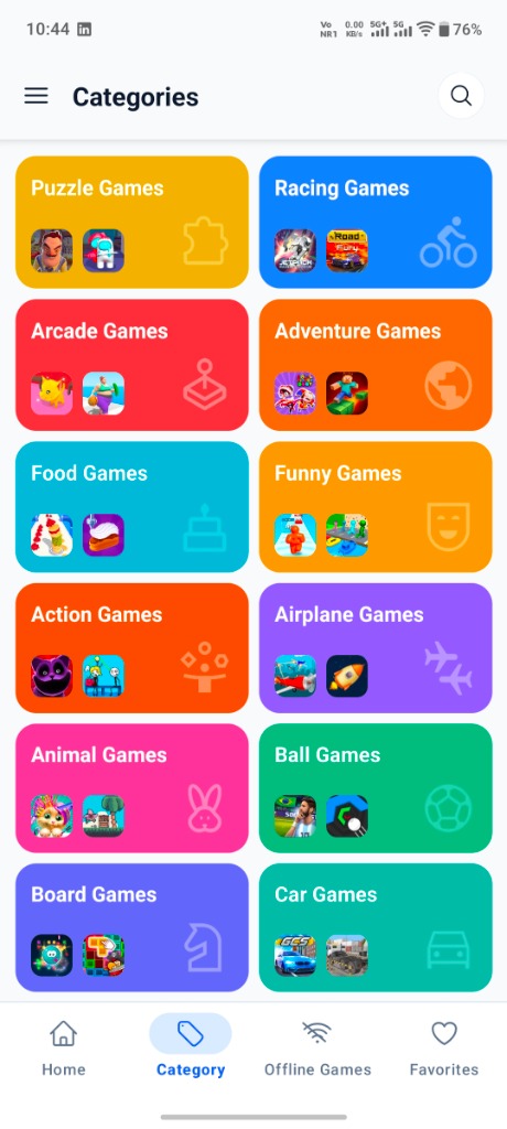 All in One Casual Games Categories Real Screenshot